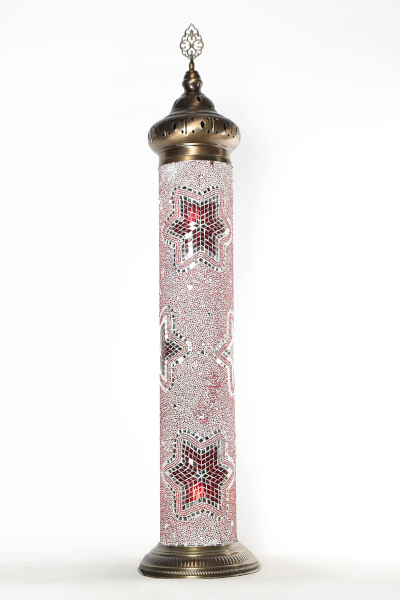 Stylish Cylinder Antique Mosaic Floor Lamp Model 1